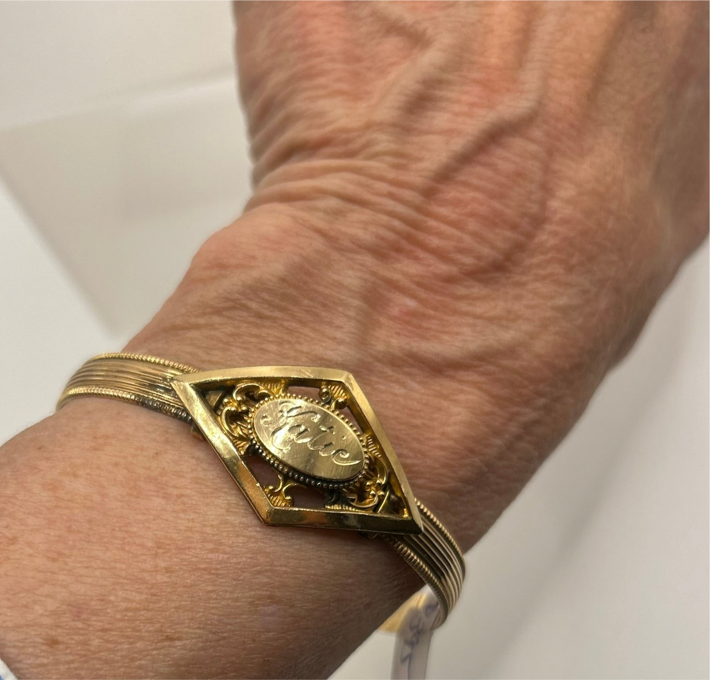 Katie Antique Engraved Bracelet
