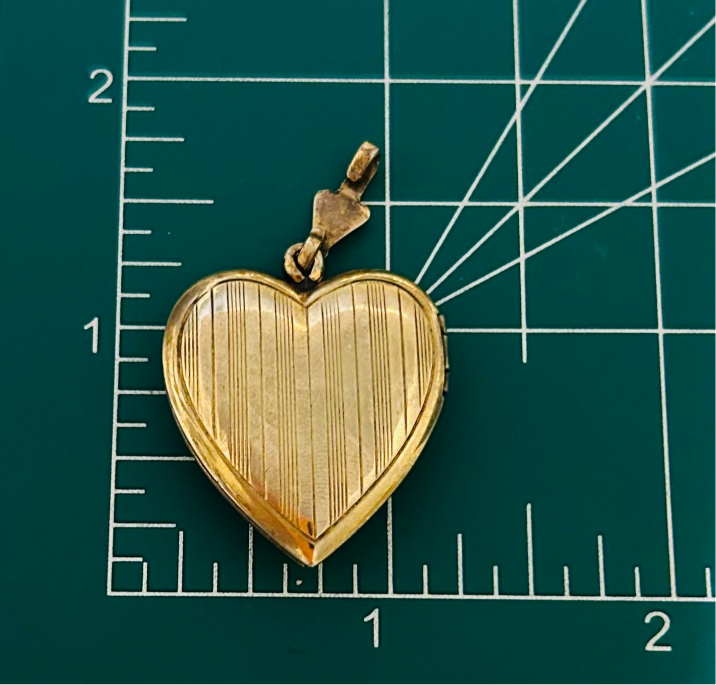 Engraved M Heart Locket