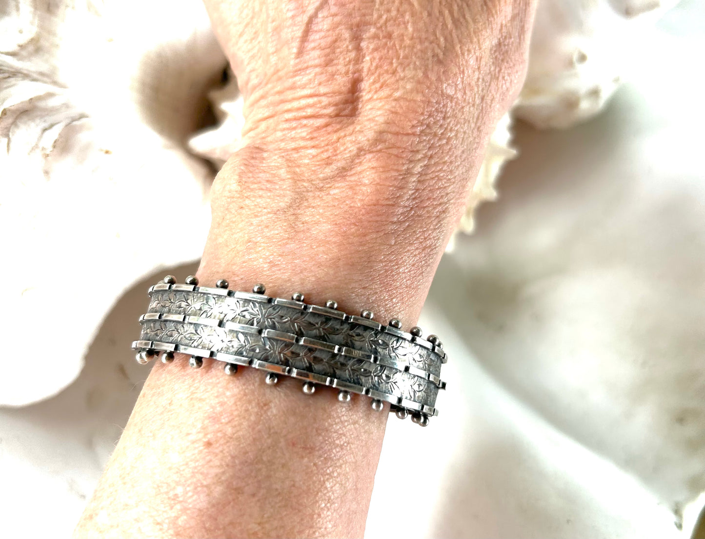 Antique English Silver Bracelet