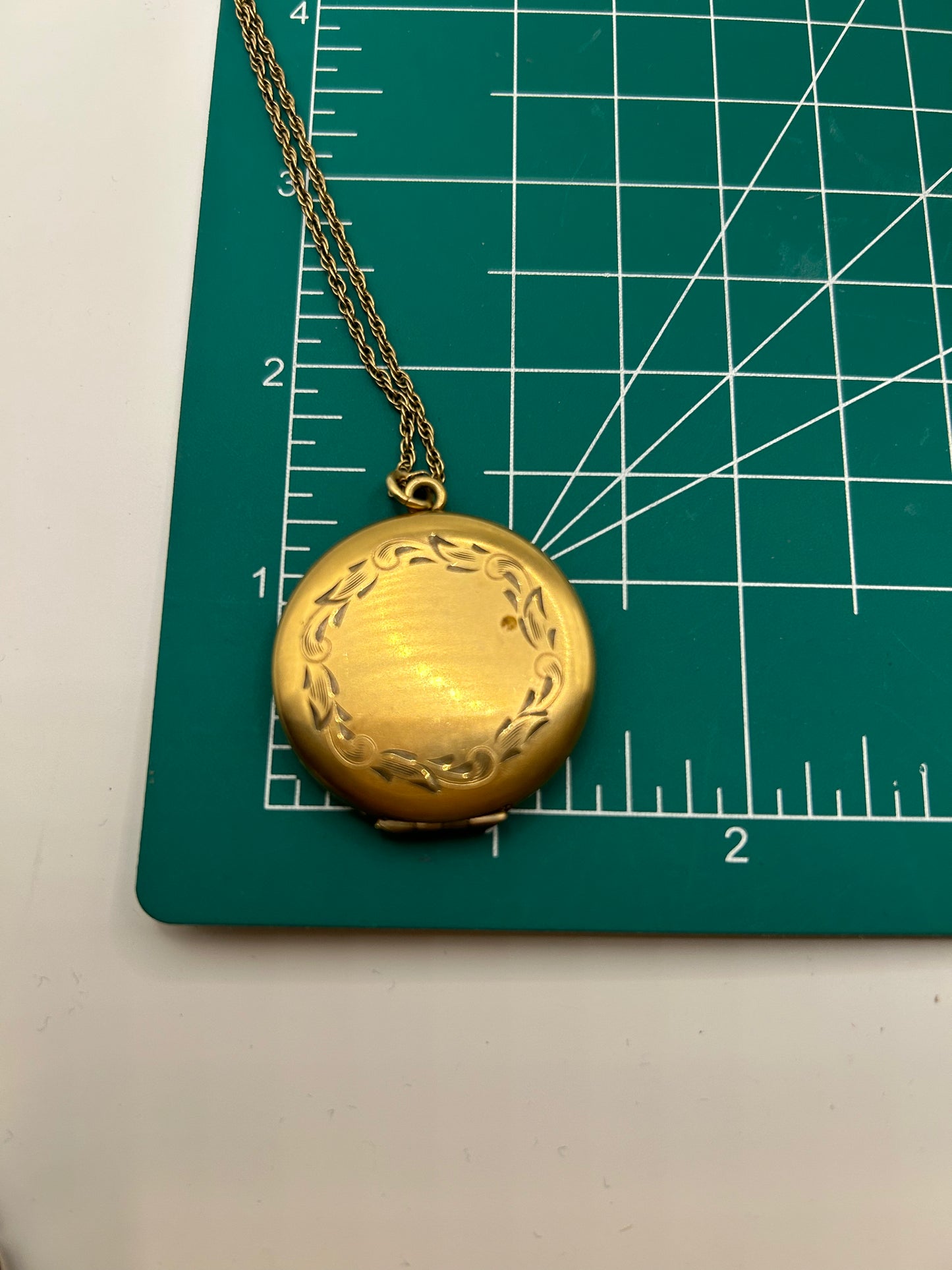 Antique round gold filled locket