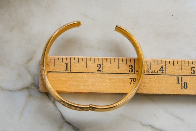 Floral Accents & Linear Spacer Gold-Filled Bracelet