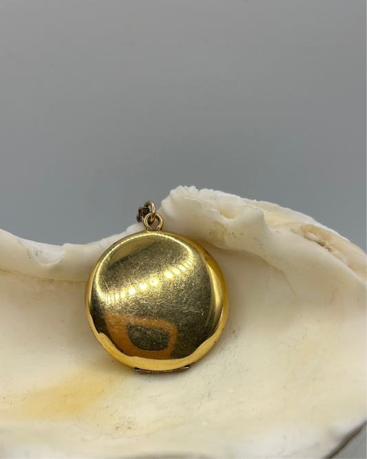 Antique round gold filled locket
