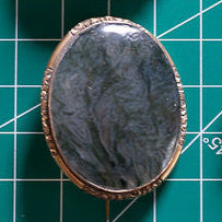 Moss Agate Brooch