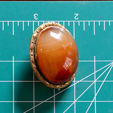 Cabochon Agate Brooch Set