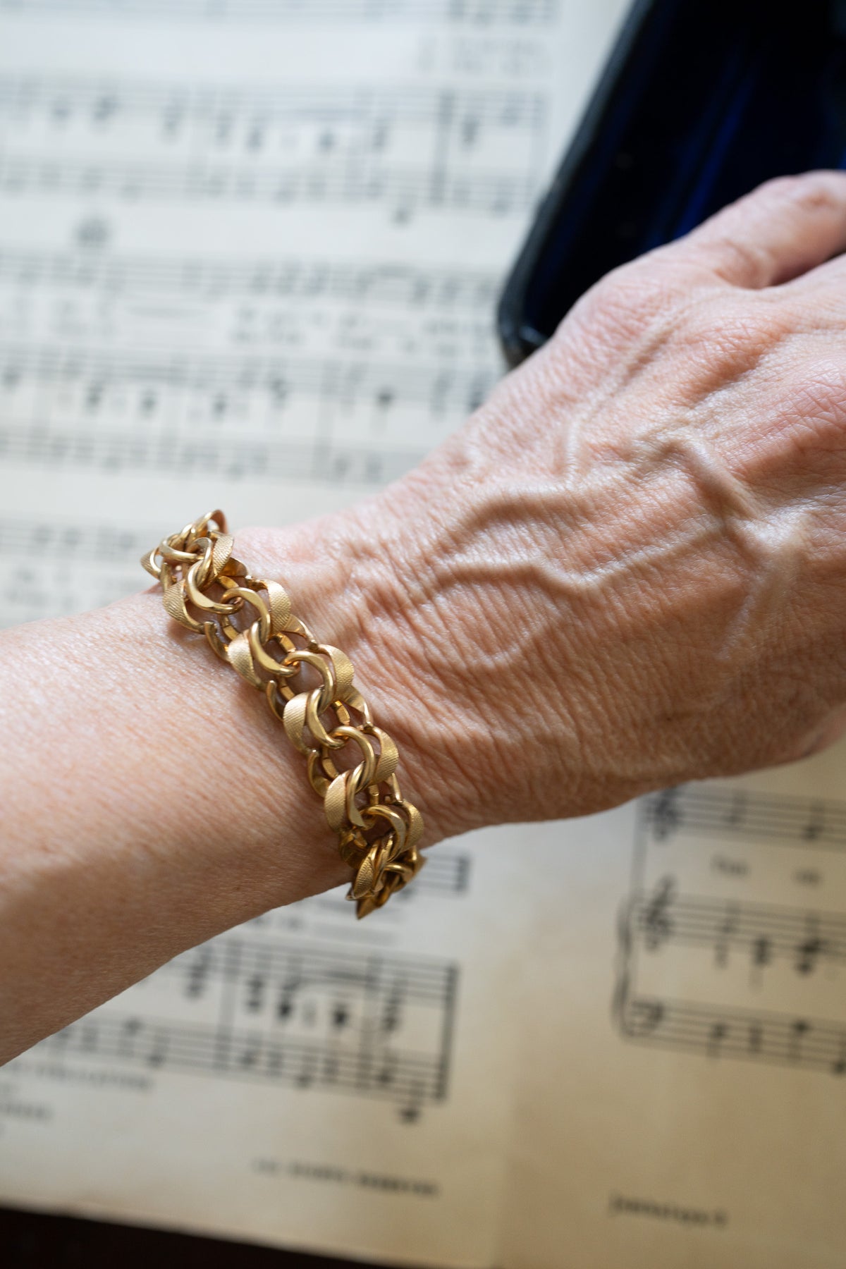 Parallel Links Antique Gold-Filled Bracelet