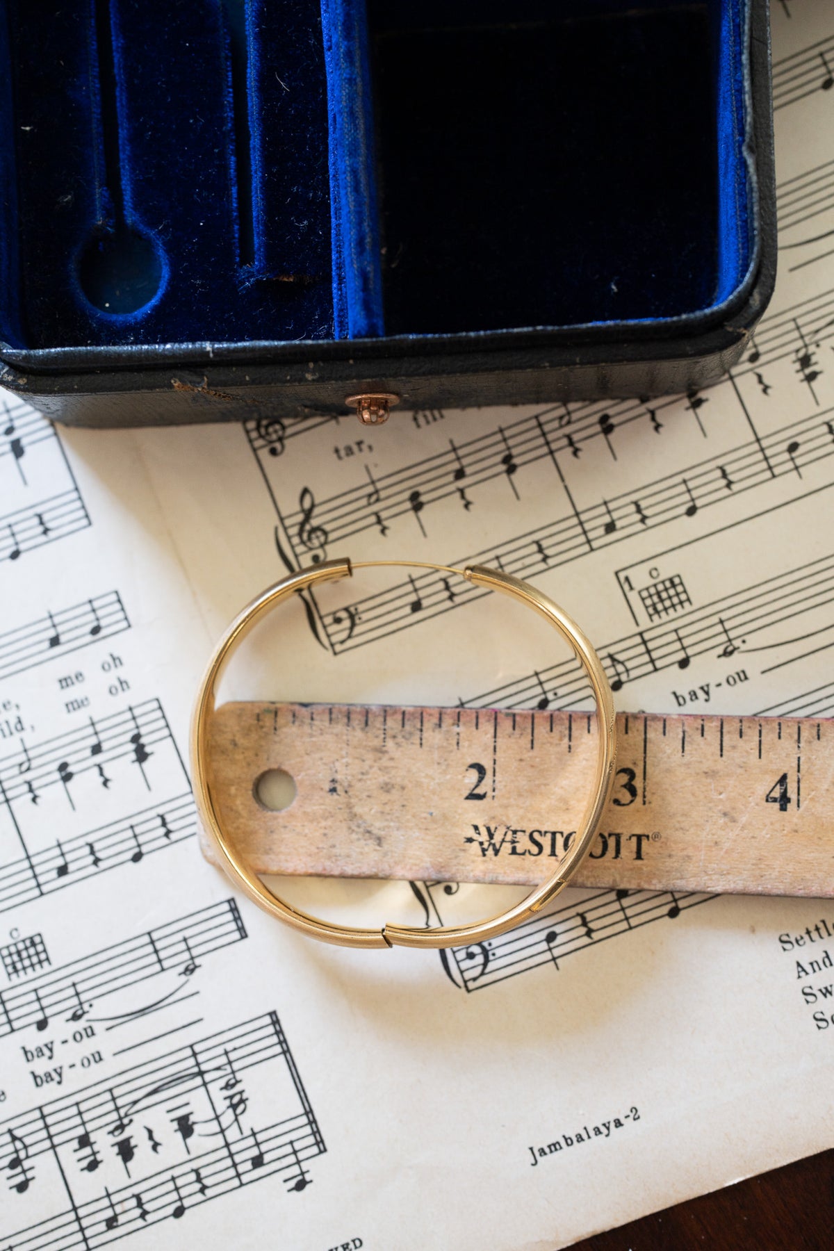 Narrow Ribbon Antique Gold-Filled Bracelet
