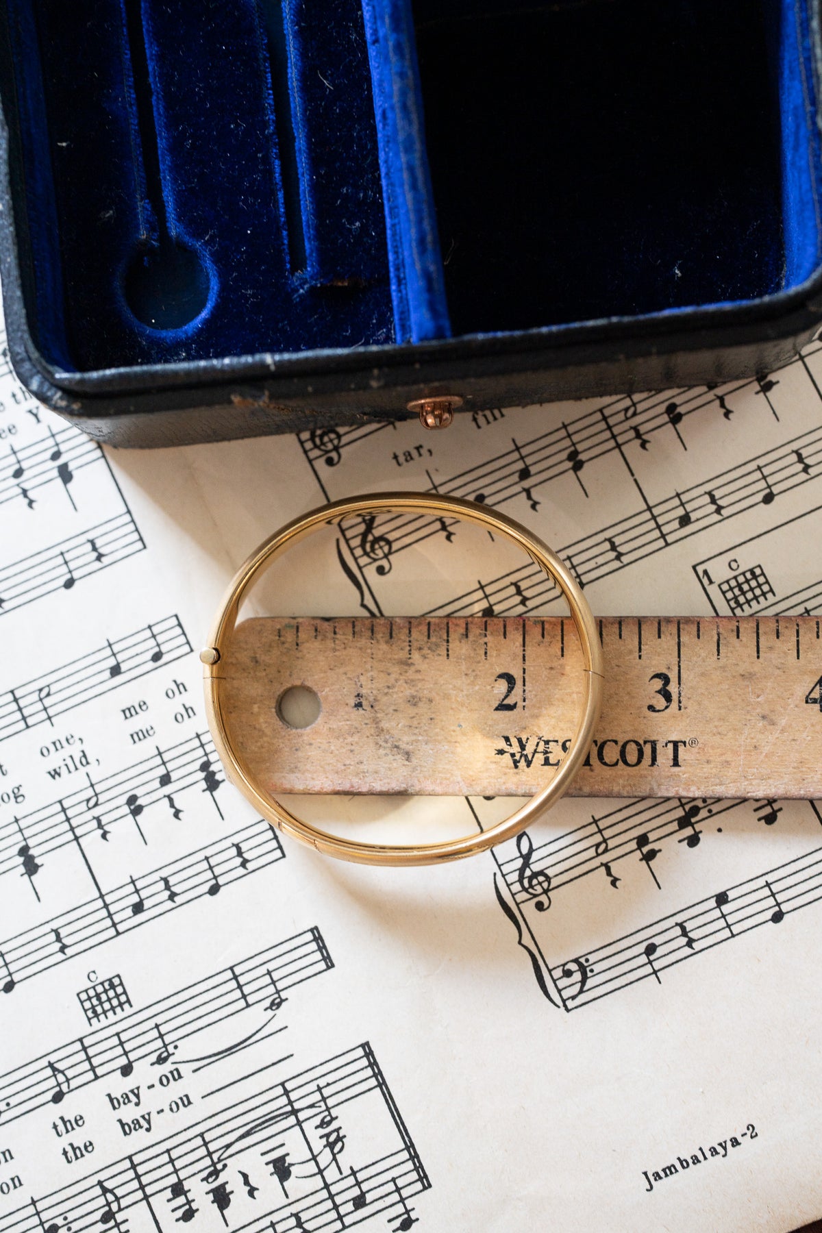 Narrow Ribbon Antique Gold-Filled Bracelet