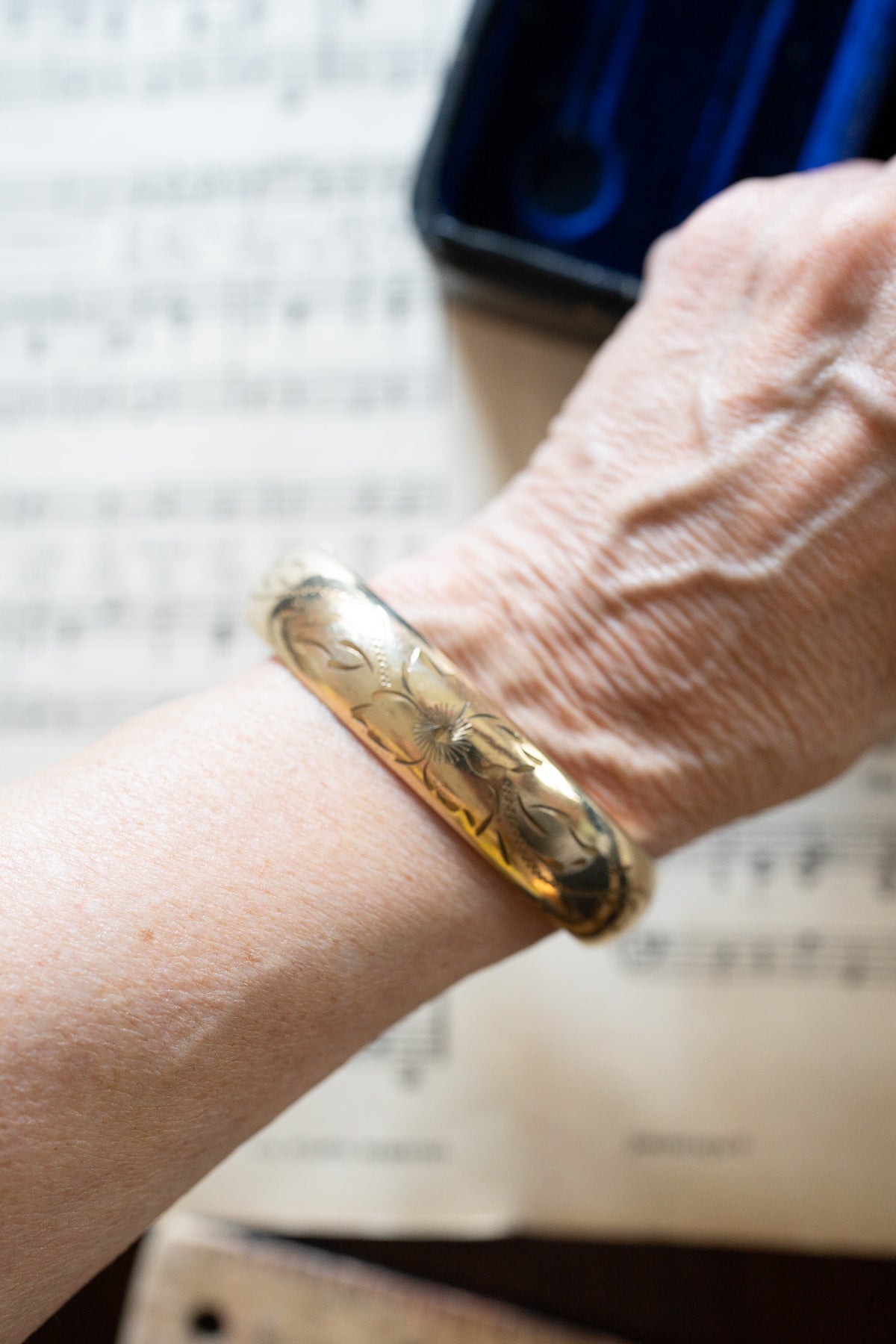Dome Antique Gold-Filled Bracelet
