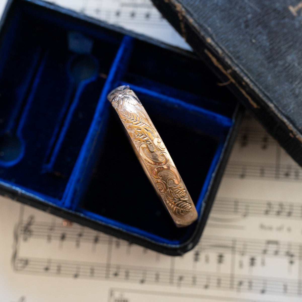 Textured Antique Gold-Filled Bracelet