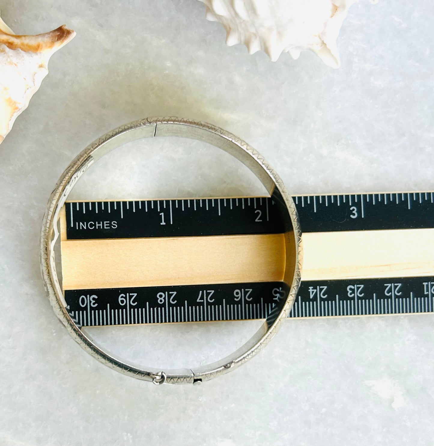 Sterling Silver Bangle with Secure Clasp