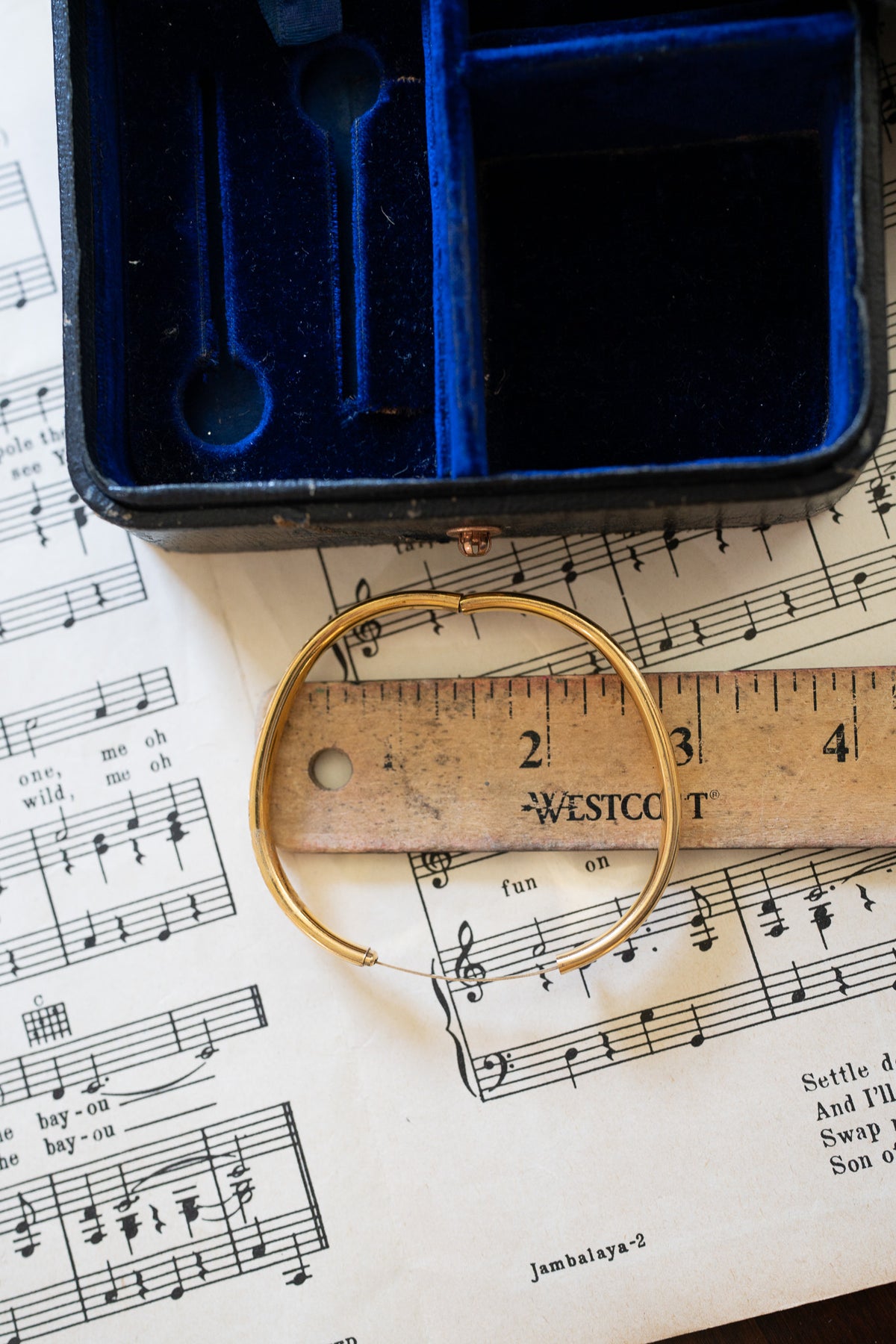 Small Etched Antique Gold-Filled Bracelet