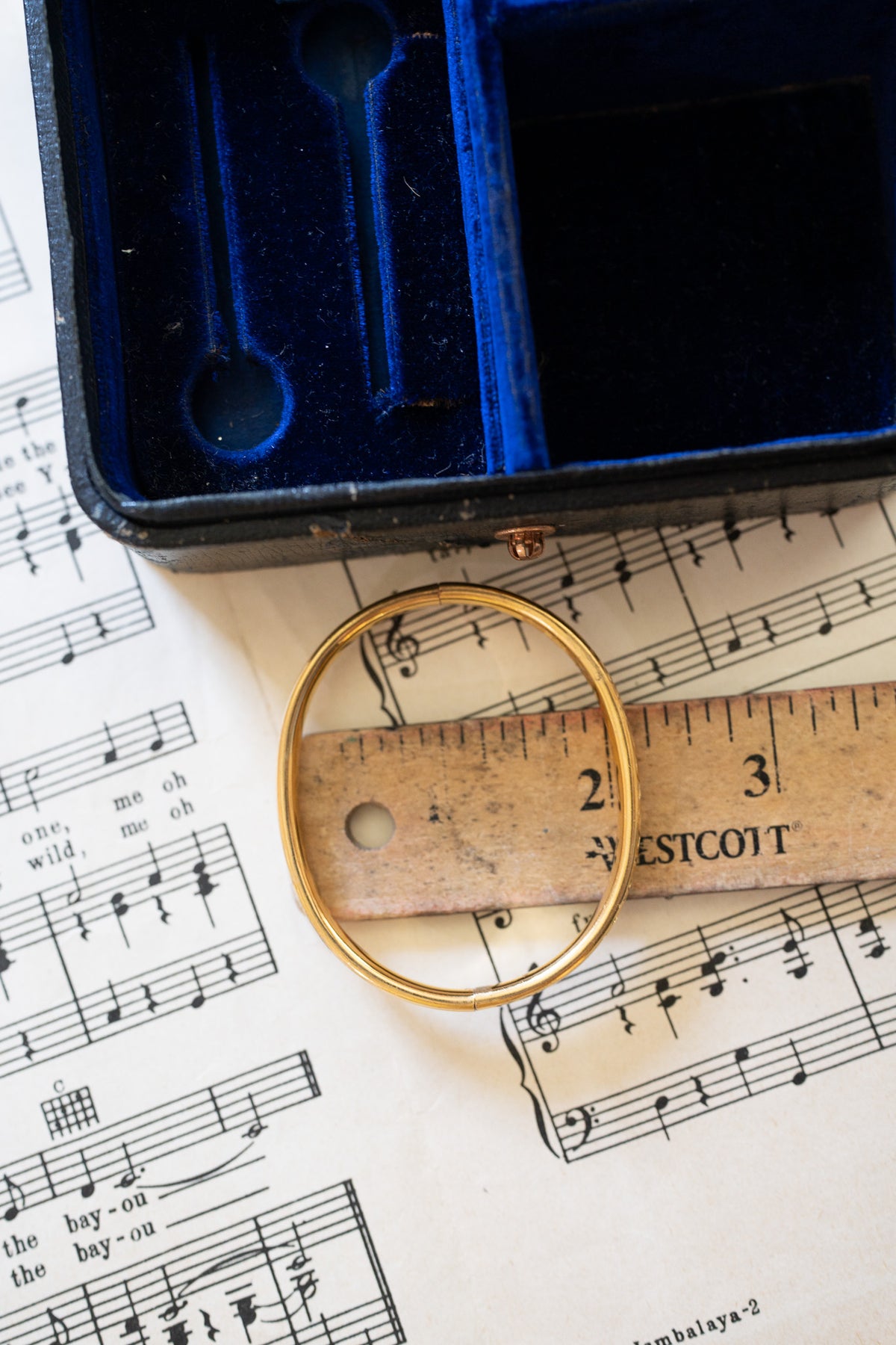 Small Etched Antique Gold-Filled Bracelet