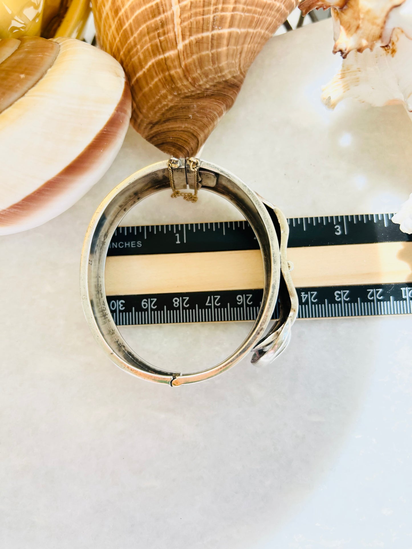 Antique Sterling Silver Buckle Bracelet
