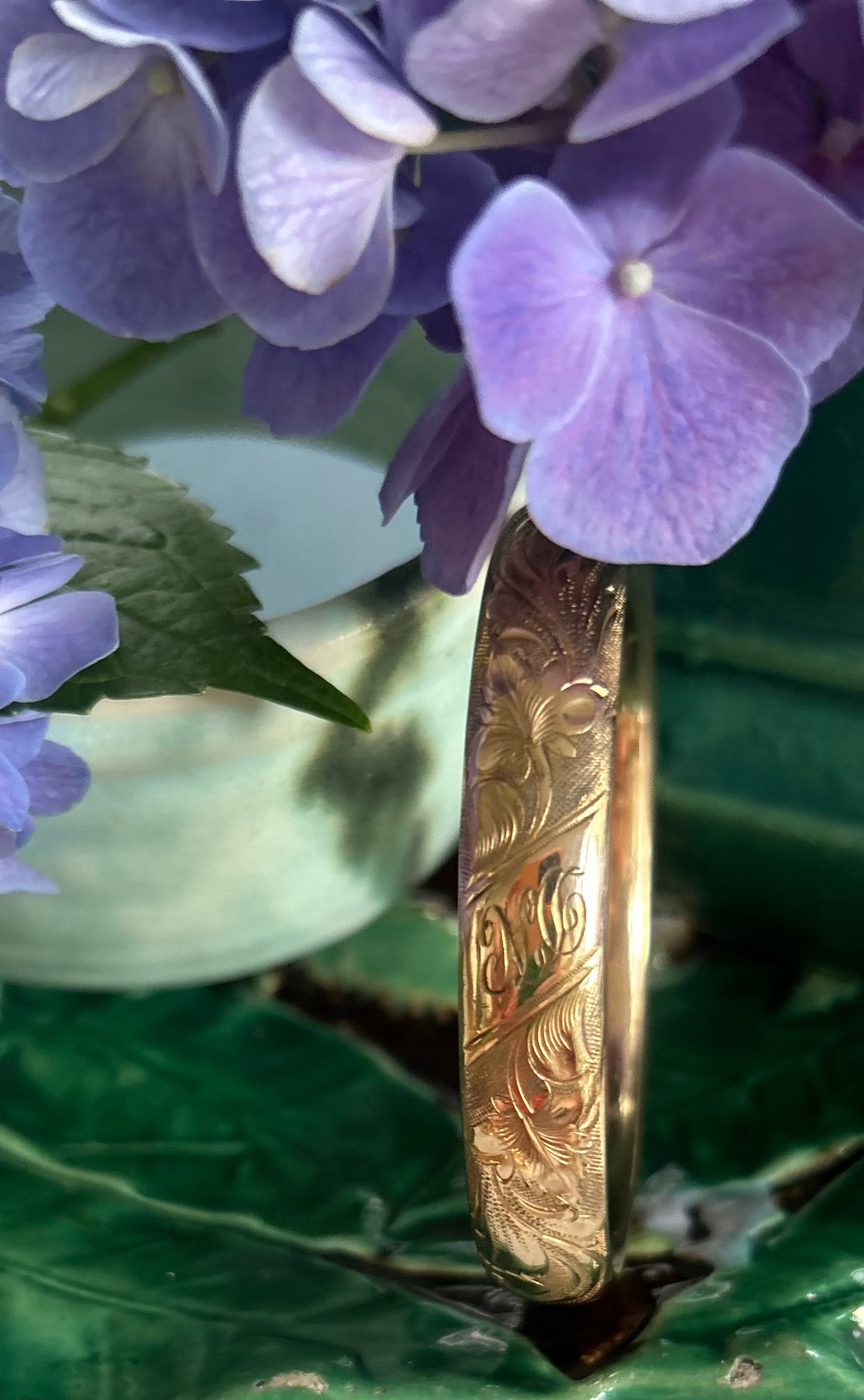 DN Engraved Antique Bracelet