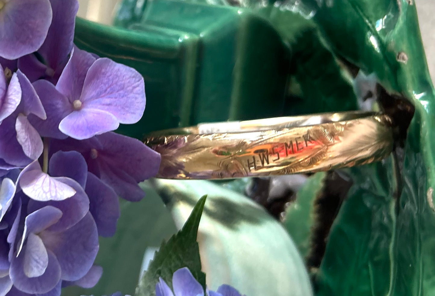 HWS-MEK Engraved Antique Bracelet
