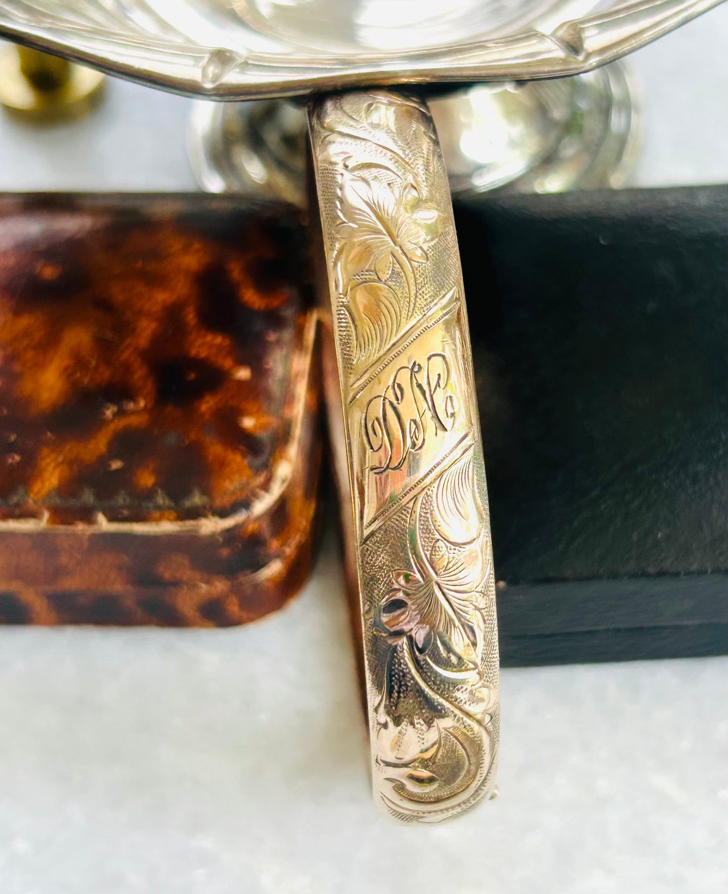 DN Engraved Antique Bracelet