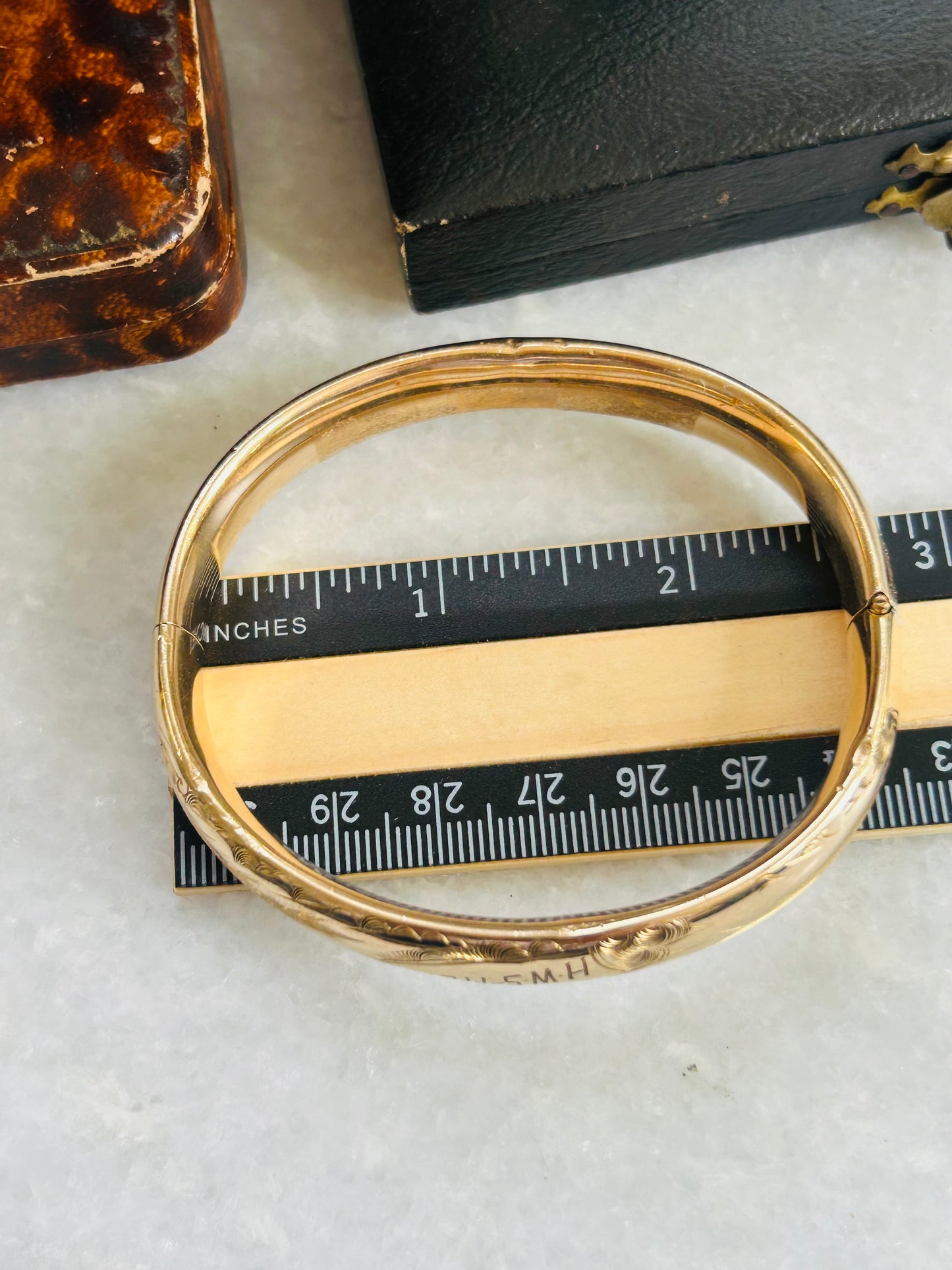 HWS-MEK Engraved Antique Bracelet