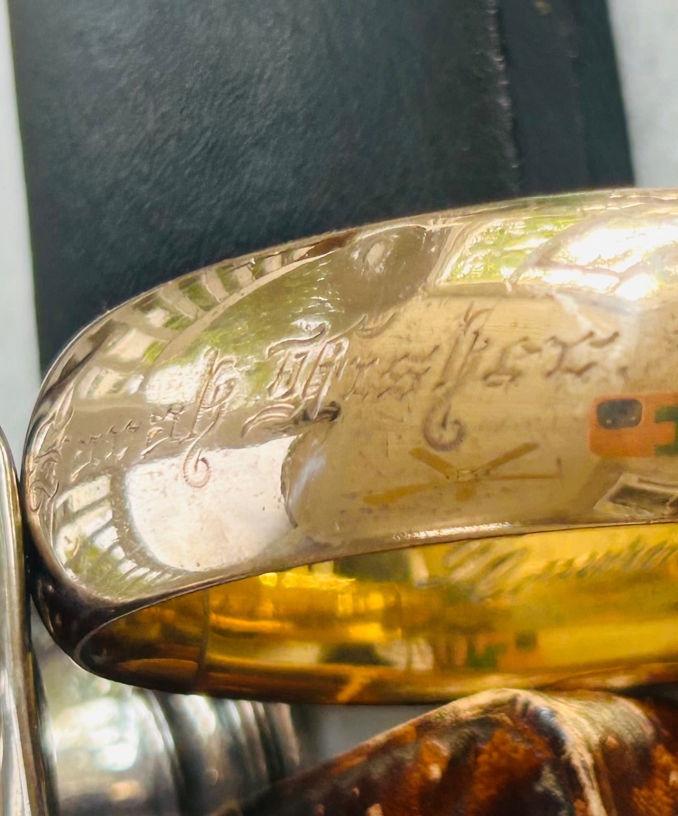 "Sarah Fisher" Hand-Engraved Gold-Filled Bracelet