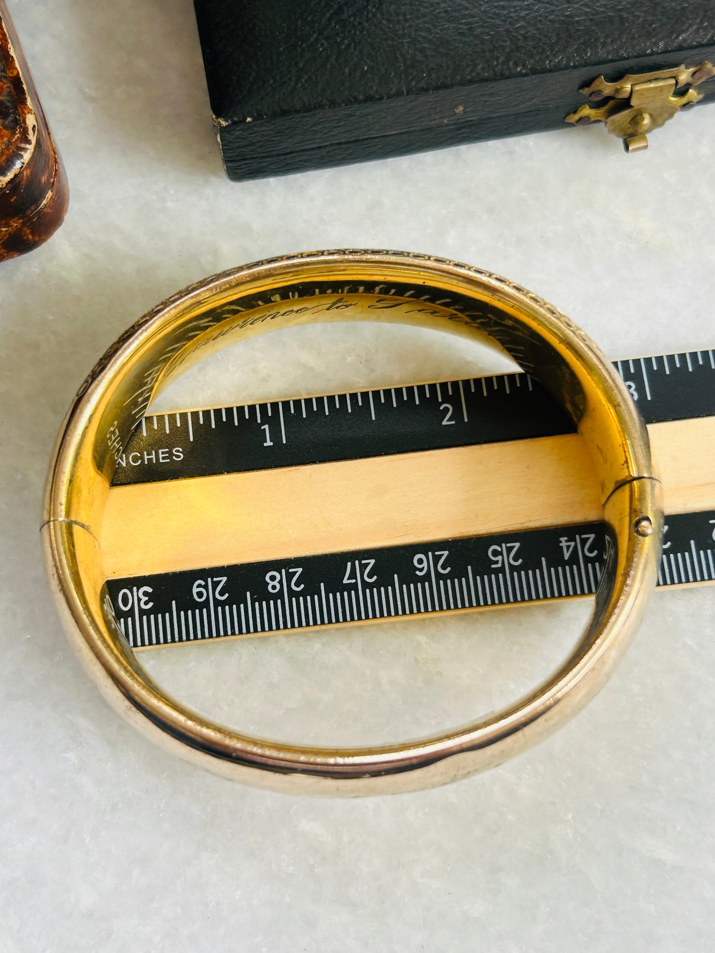 "Sarah Fisher" Hand-Engraved Gold-Filled Bracelet