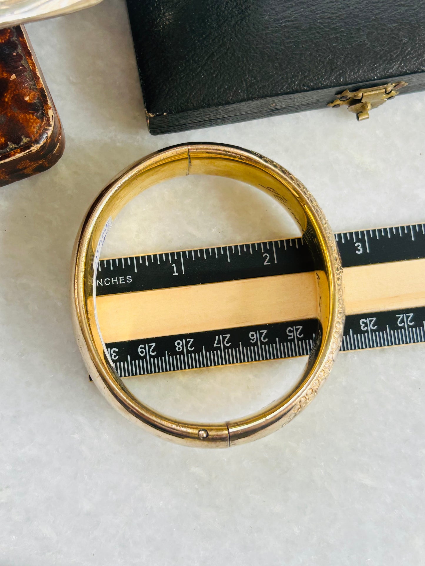 "Sarah Fisher" Hand-Engraved Gold-Filled Bracelet