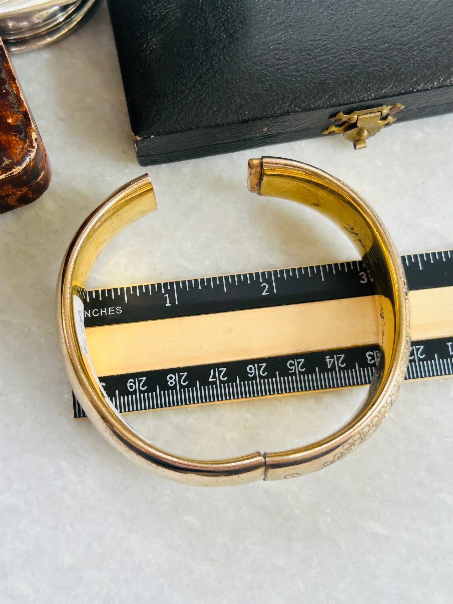 "Sarah Fisher" Hand-Engraved Gold-Filled Bracelet