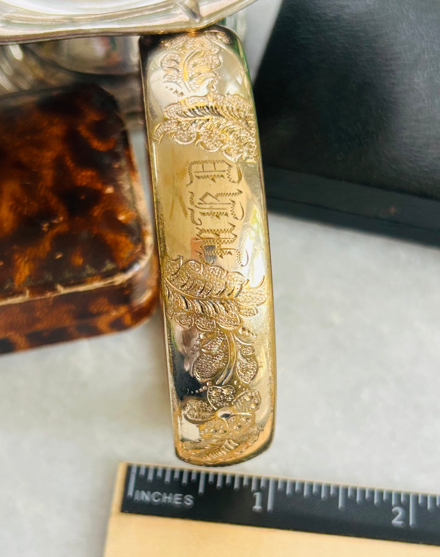 "MKD" Acanthus Leaf & Floral Gold-Filled Bracelet