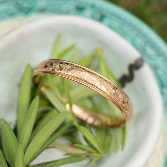 "Dora 1914" Engraved Gold-Filled Bracelet