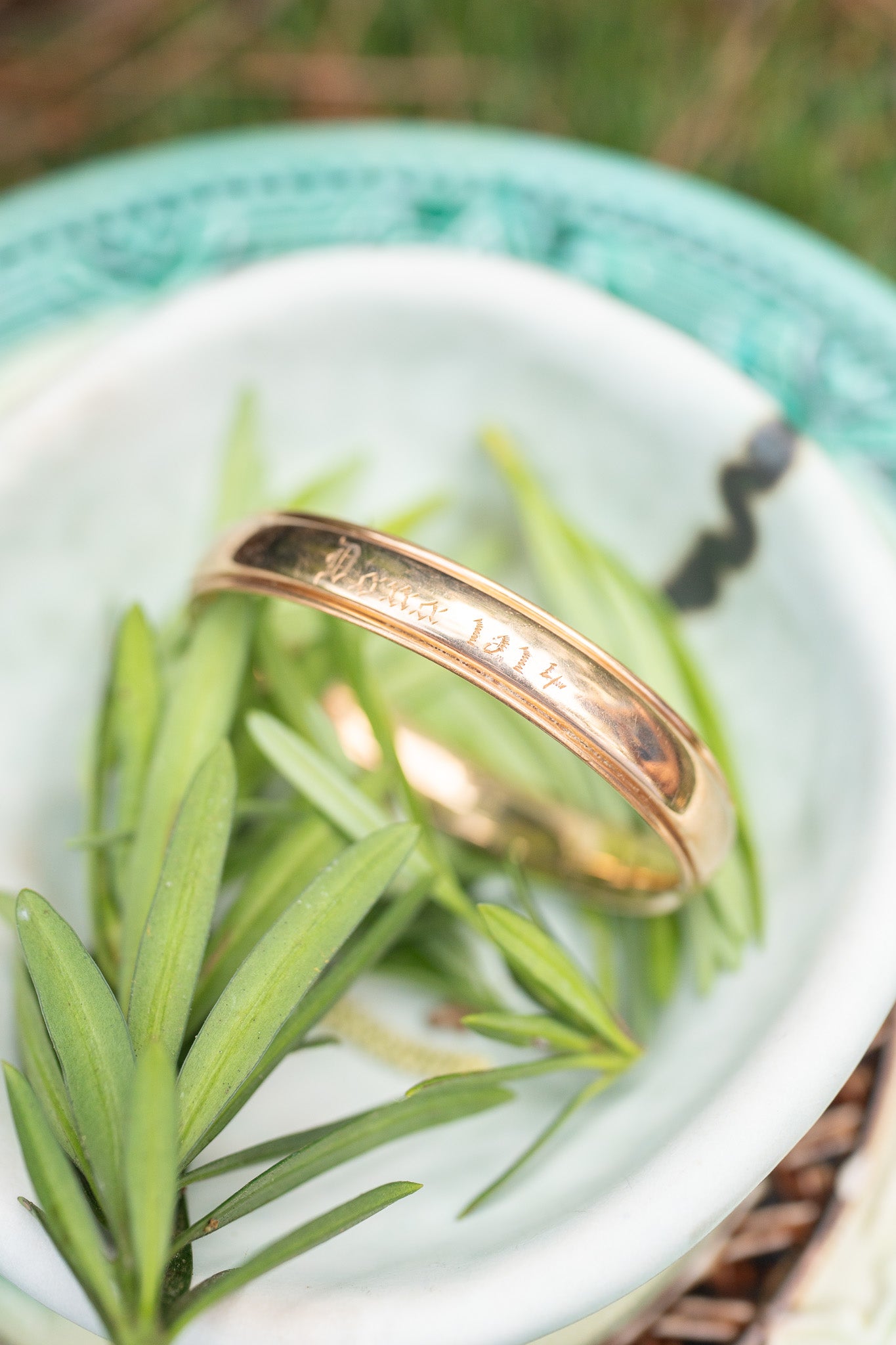 "Dora 1914" Engraved Gold-Filled Bracelet