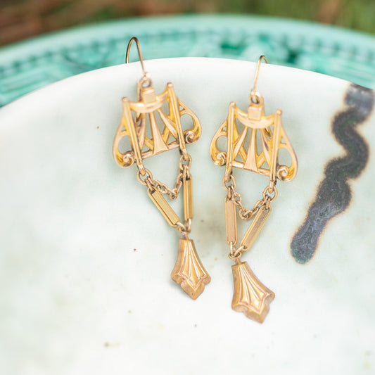Watch Chain Gold-Filled Earrings