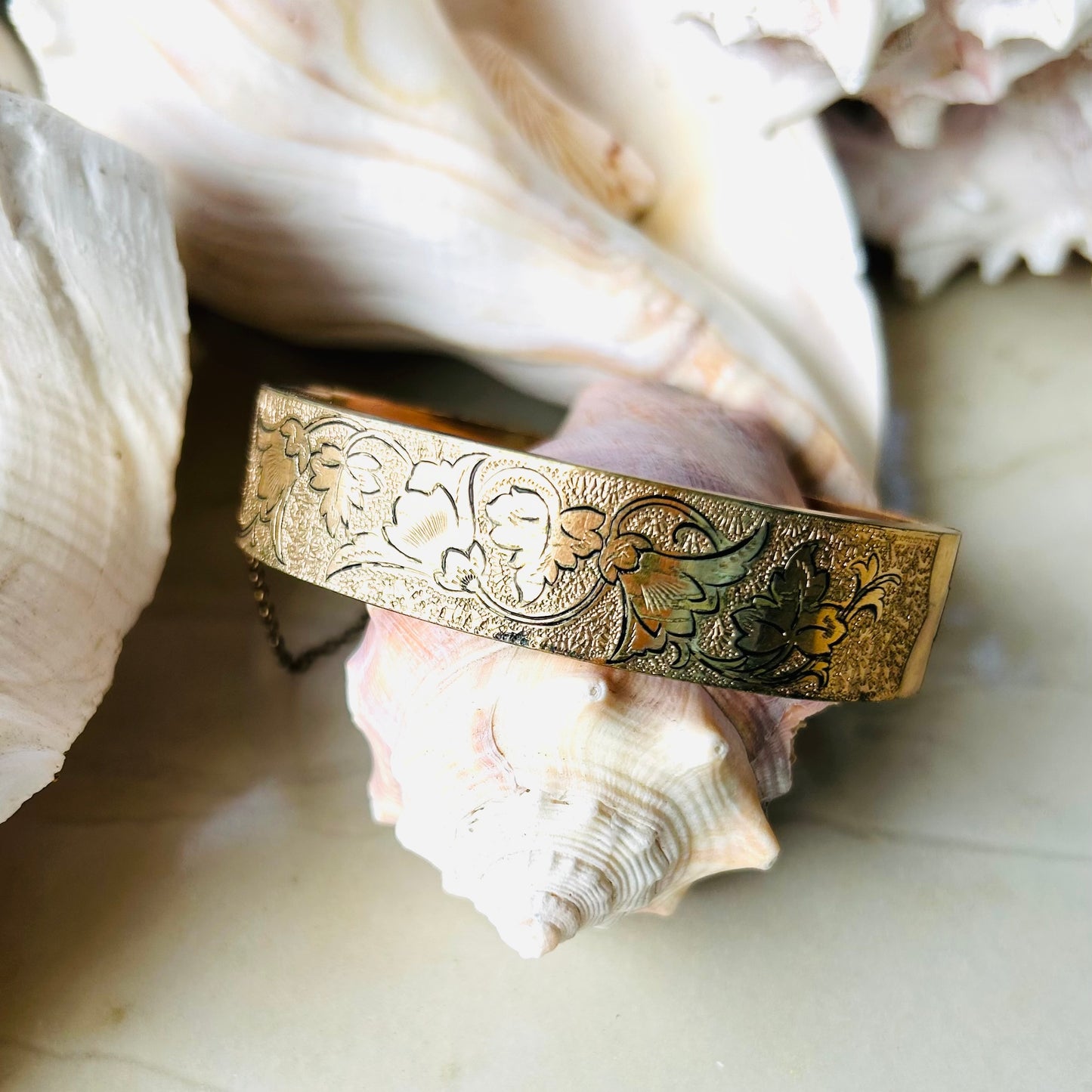 Taille De Epargne Etched Enamel Bracelet
