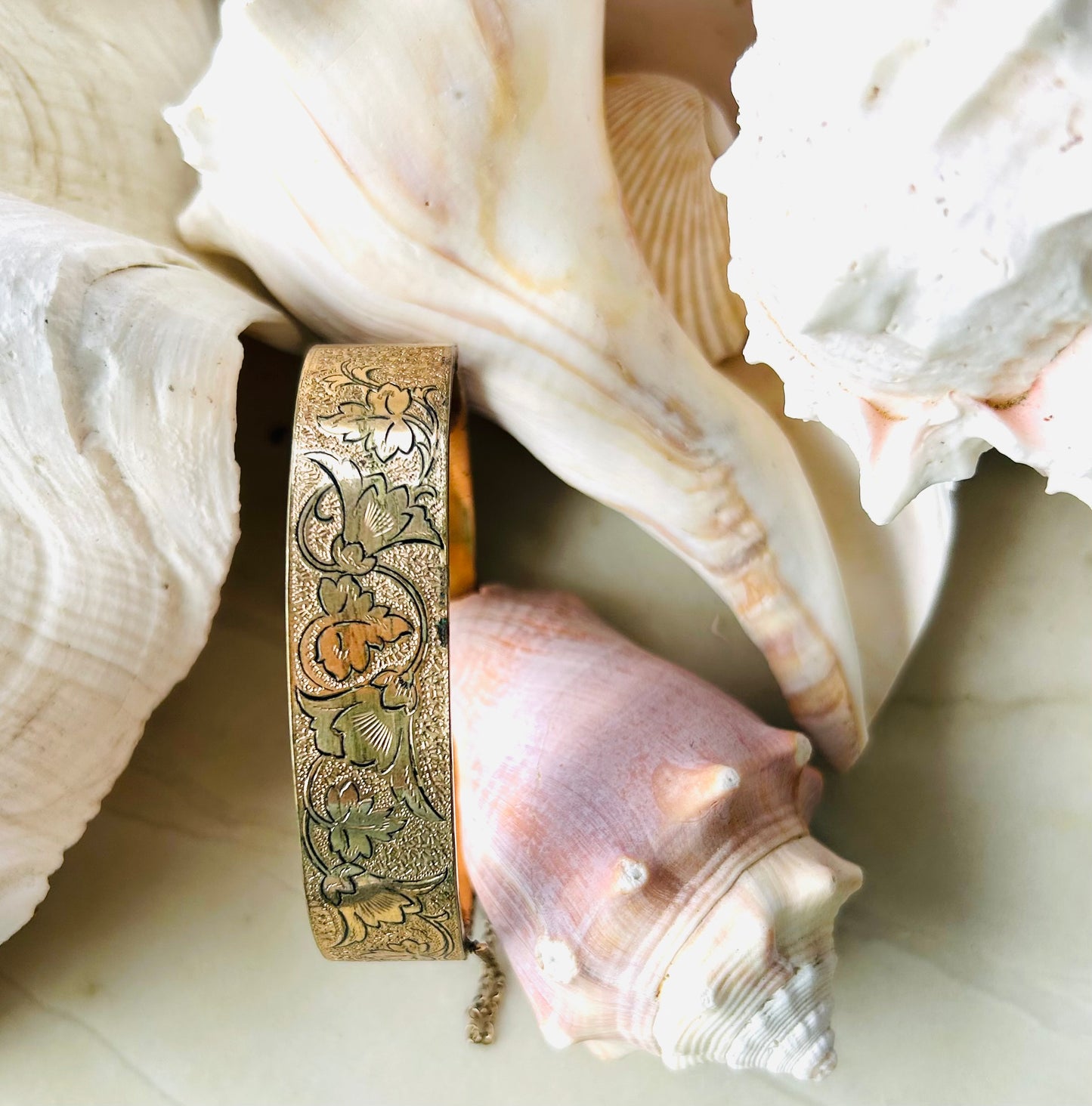 Taille De Epargne Etched Enamel Bracelet