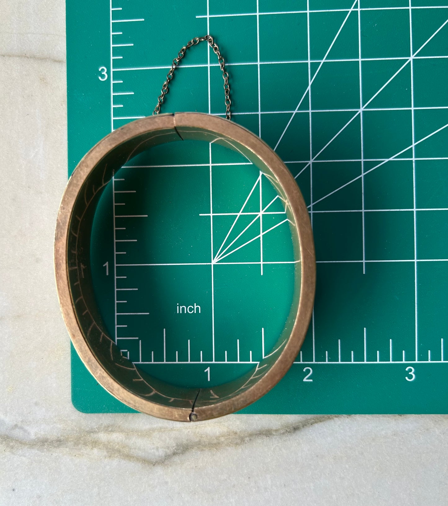 Taille De Epargne Etched Enamel Bracelet