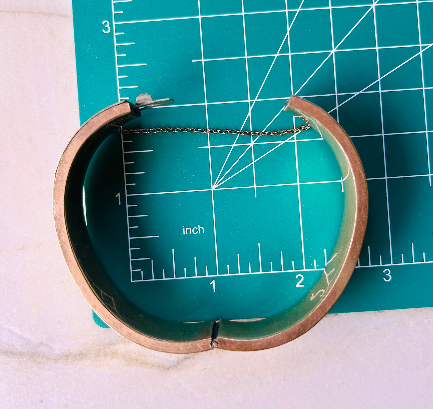 Taille De Epargne Etched Enamel Bracelet