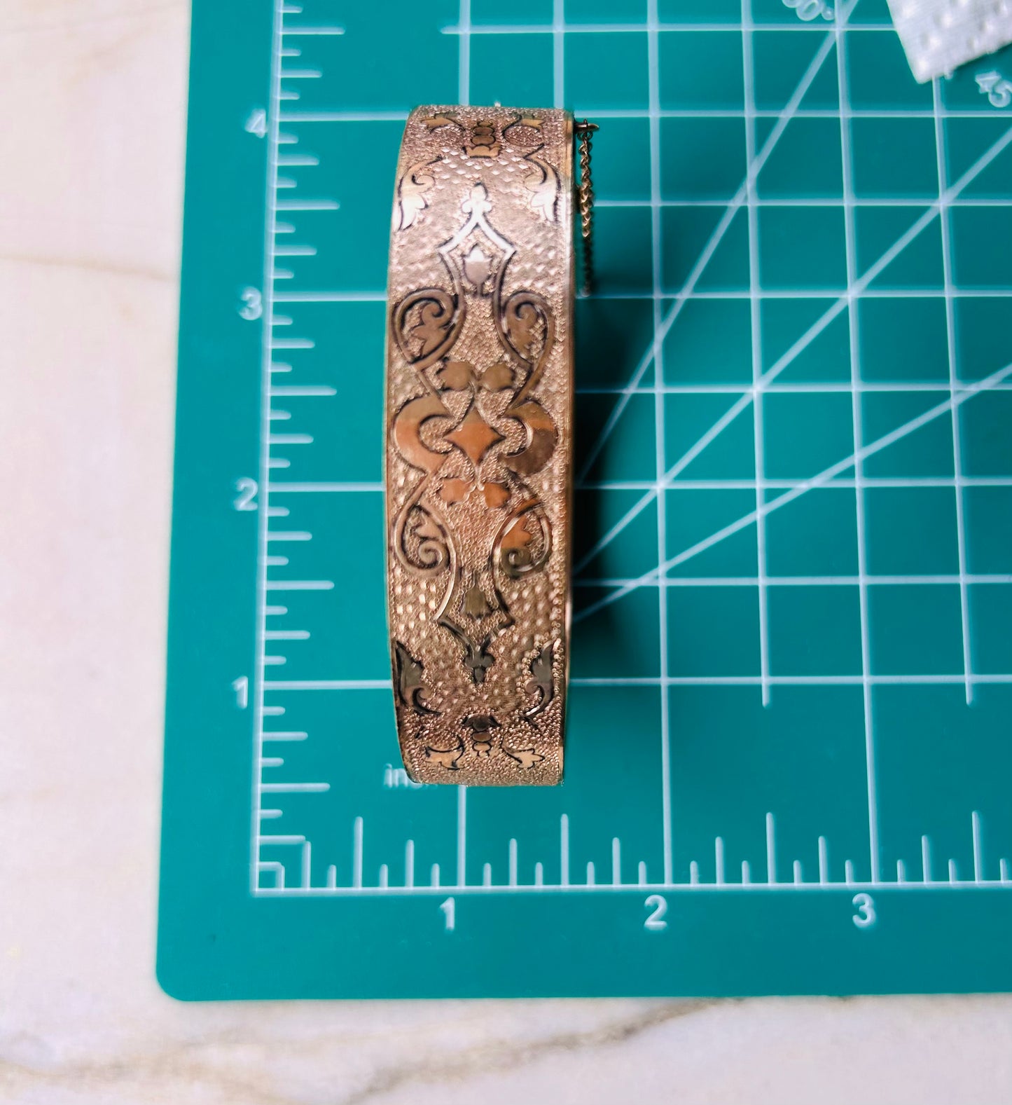 Taille De Epargne Etched Enamel Bracelet