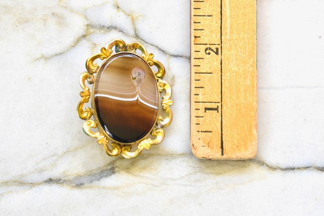 Agate Brooch