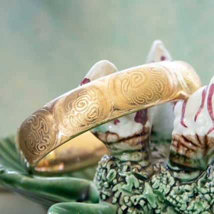 Gold-Filled Embossed Pattern Bracelet