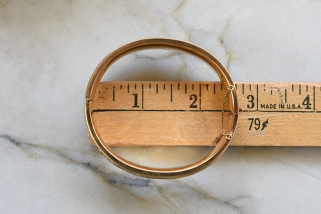 Engraved Taille D'épargne Gold-Filled Bracelet