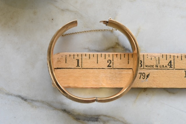 Engraved Taille D'épargne Gold-Filled Bracelet