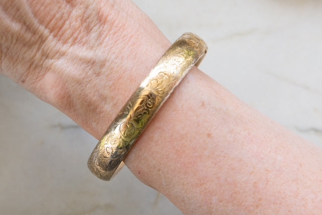 Floral & Shell Gold-Filled Bracelet