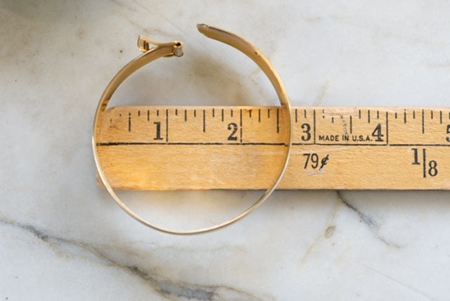Gold-Filled Black Enamel Buckle-Style Bracelet