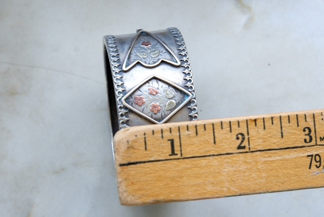 Cuff Bracelet with Rose Gold Accents