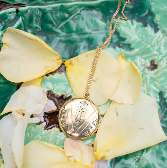 "DS" Engraved Locket