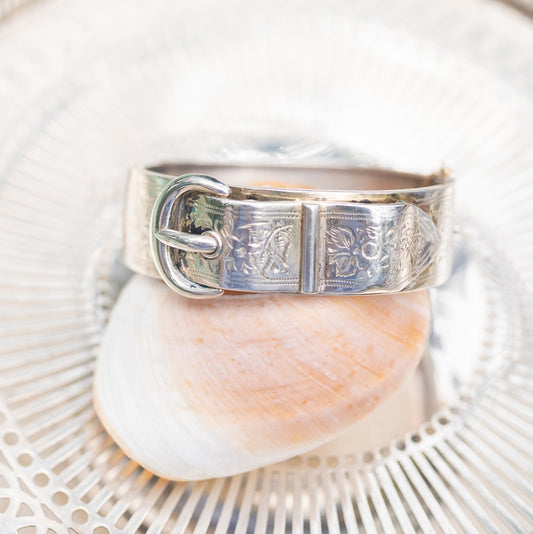 Antique Sterling Silver Buckle Bracelet