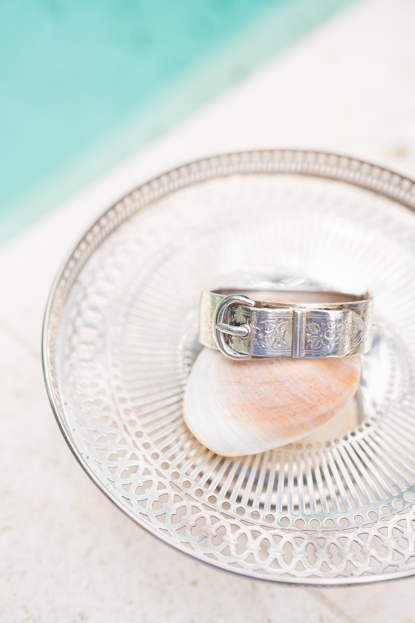 Antique Sterling Silver Buckle Bracelet