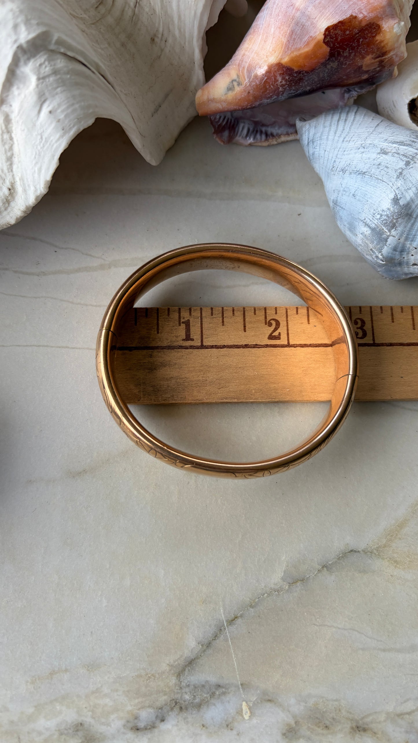 Etched Accent Gold-Filled Bracelet with Blank Cartouche