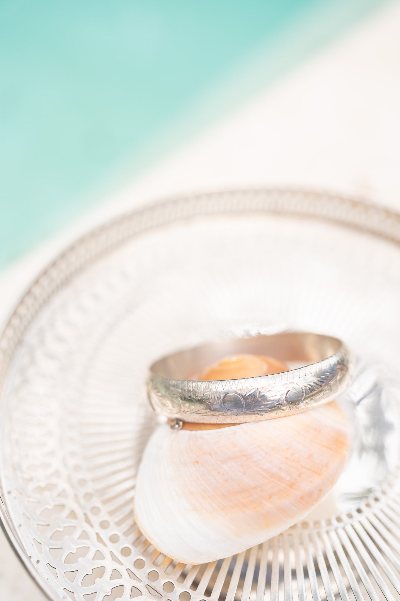 Sterling Silver Bangle with Secure Clasp