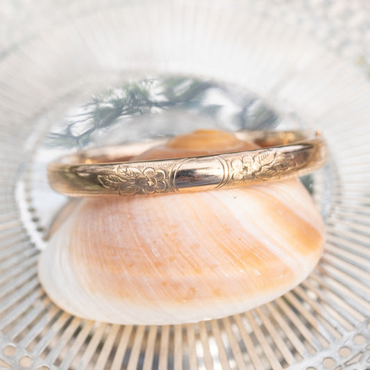 Floral Gold-Filled Narrow Bracelet