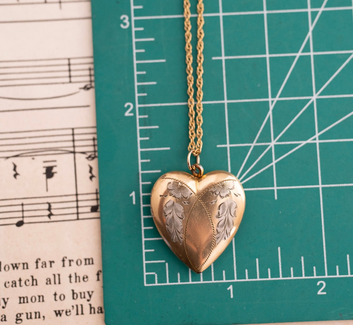 Etched Two Tone Locket