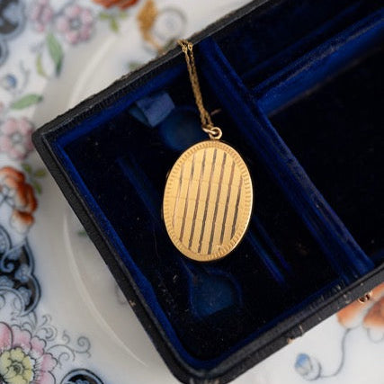 Oval Art Deco Style Locket