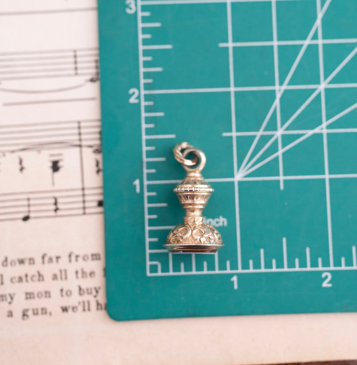 Initials Wax Seal Gold-Filled Fob